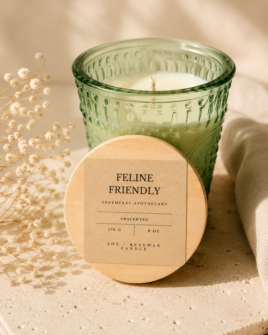 Feline Friendly Unscented Candle | 6 oz