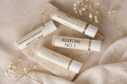 *New Look!* Restore No. 1 Shea Butter Hand Balm for Dry Cracked Hands | Botanical Salve, Beeswax Restorative Moisturizer