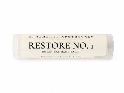 Restore No. 1 Shea Butter Hand Balm for Dry Cracked Hands | Botanical Salve, Beeswax Restorative Moisturizer