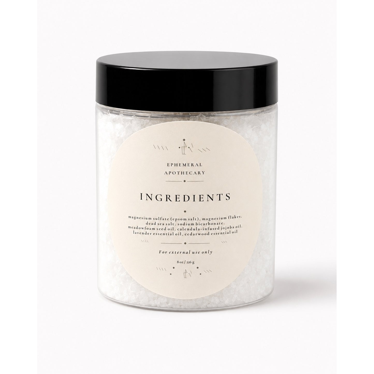Lavender & Cedarwood Epsom Salt Bath Soak | Magnesium Mineral Bath Soak | 8oz